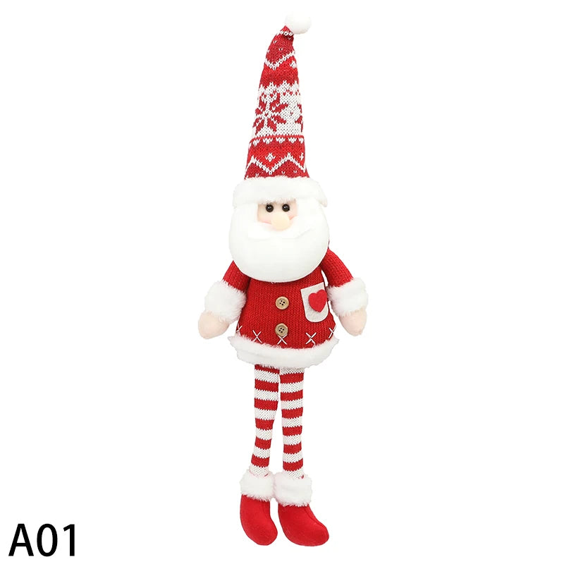 Kerst pop met lange benen – Sneeuwman, Rendier en Kerstman decoratie voor thuis