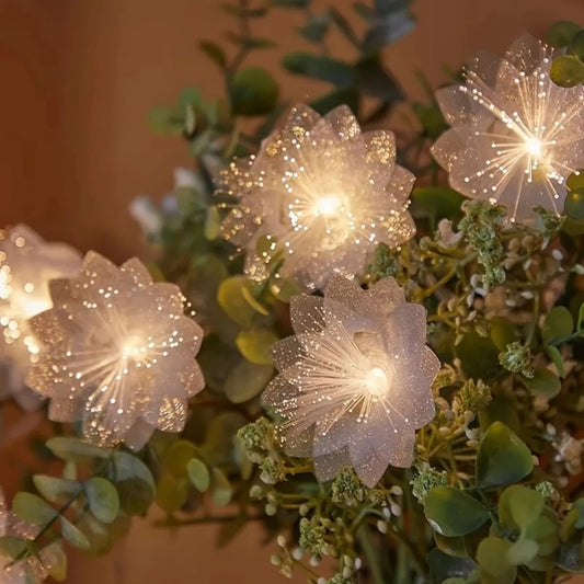 Kerst LED bloemenlamp met optische vezels en sprookjesachtig design