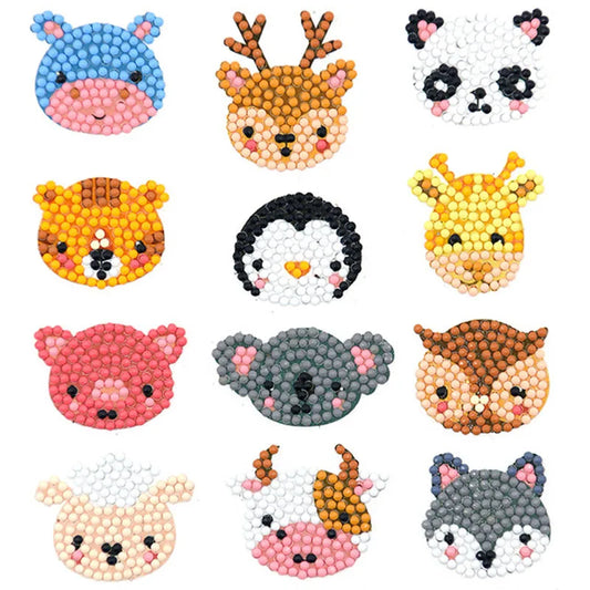 Diamond Painting Sticker set - Schattige Dieren
