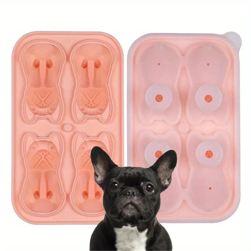 IJsblokjes vorm hond – siliconen mal voor chocolade en ijs