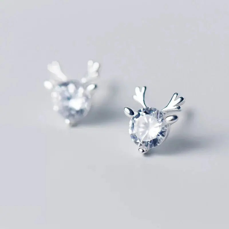 Kerst oorbellen sneeuwvlok met kristal – elegante feestelijke sieraden voor dames