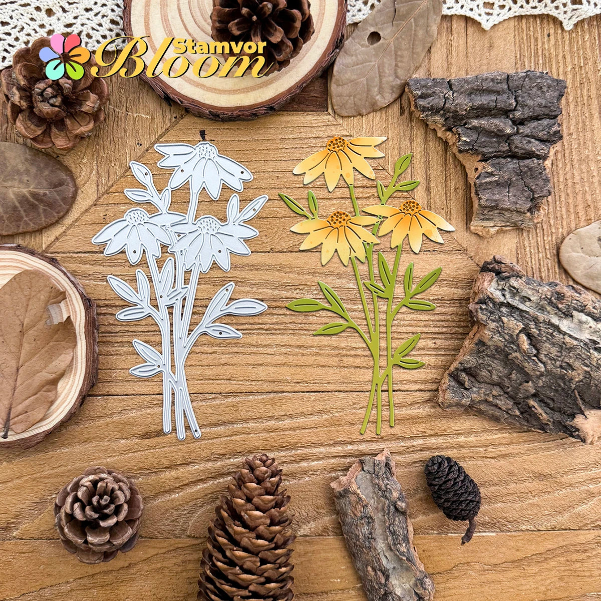 Snijmal Lovely Bunch of Flowers Daisy voor scrapbooking en kaarten