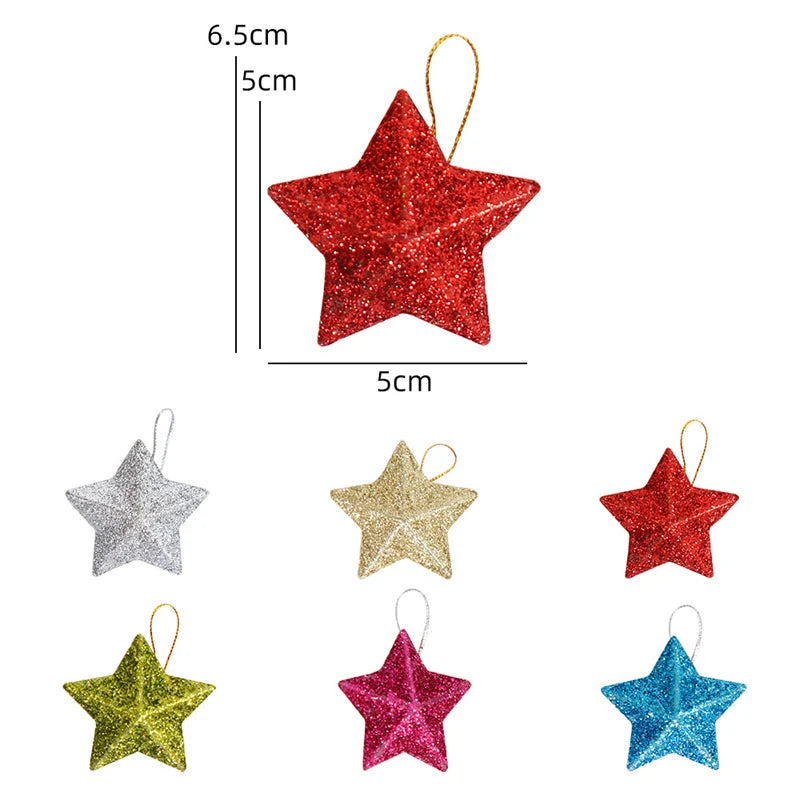 Kerst ornament voor Kerstboom glinsterende gouden ster hanger voor feestelijke decoratie