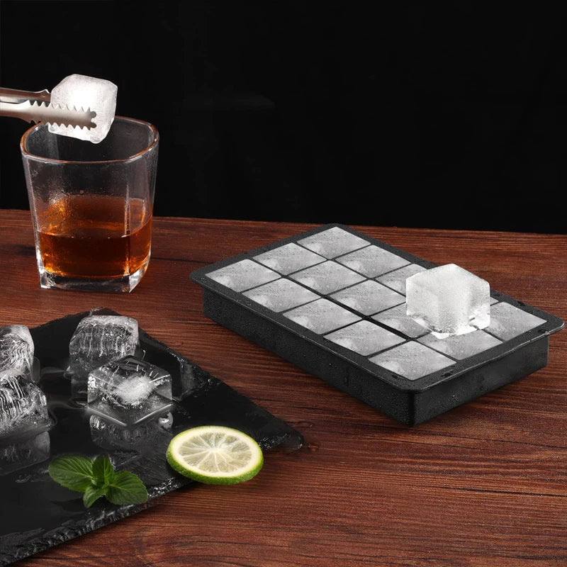 IJsblokjes vorm siliconen met grote vakken voor whiskey en cocktails