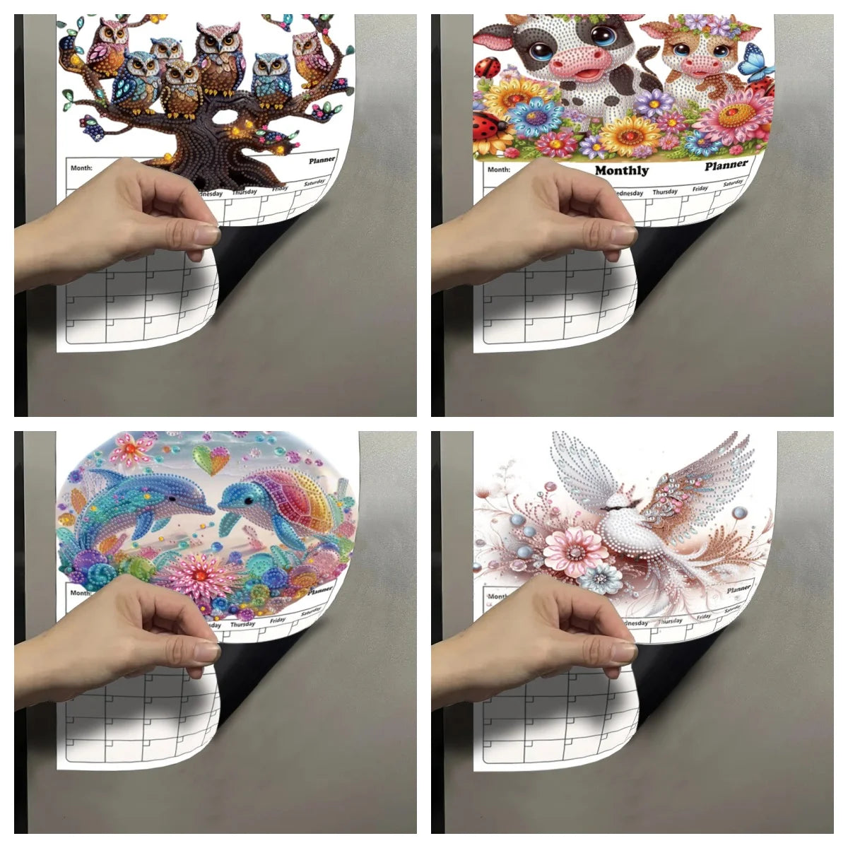 Diamond Painting Kalender met Magnetisch Whiteboard en Markerset voor Beginners