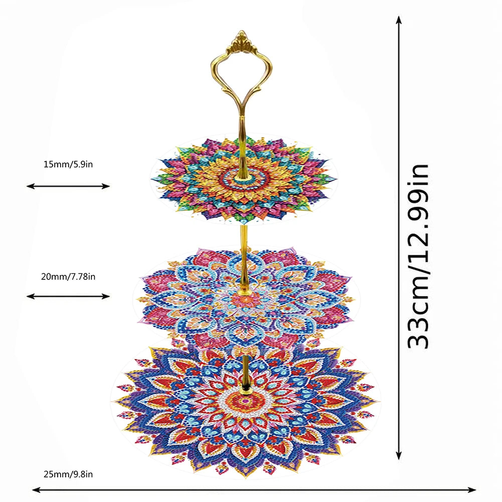 Diamond Painting Etagere Mandala Organizer Display Rek 3-laags Kit