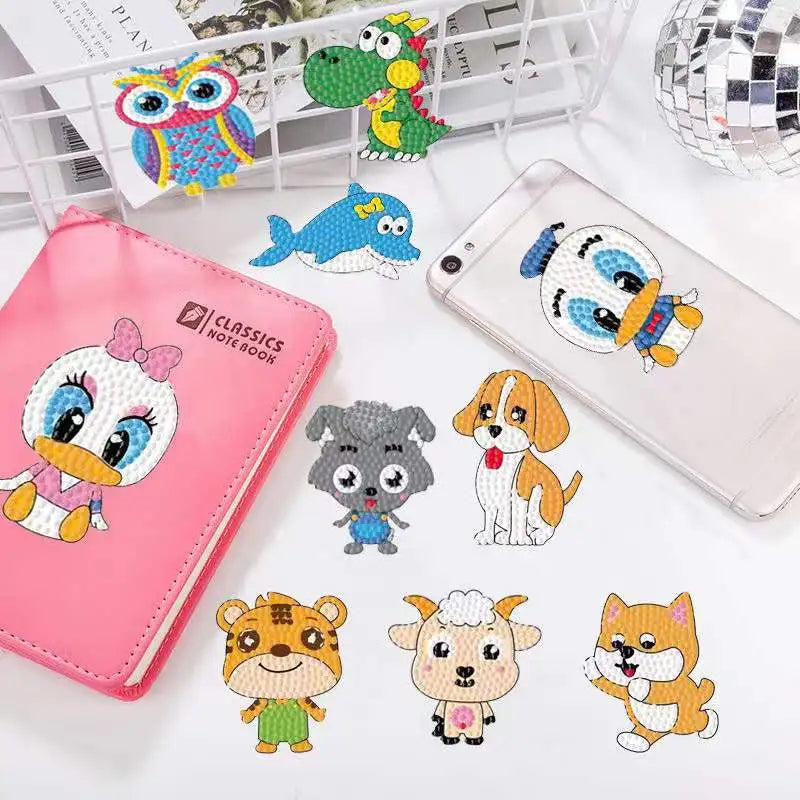 Diamond Painting Sticker set met vrolijke cartoon patronen - 050