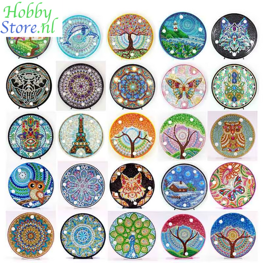 Diamond Painting Lamp met Mandala en Landschap Ontwerp