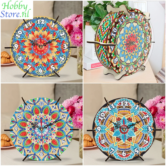 Diamond Painting Klok Mandala Crystal Art Mozaïek Wanddecoratie
