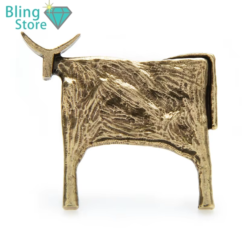 Broche Dieren | Vintage Stier Broche Unisex Dierensieraad