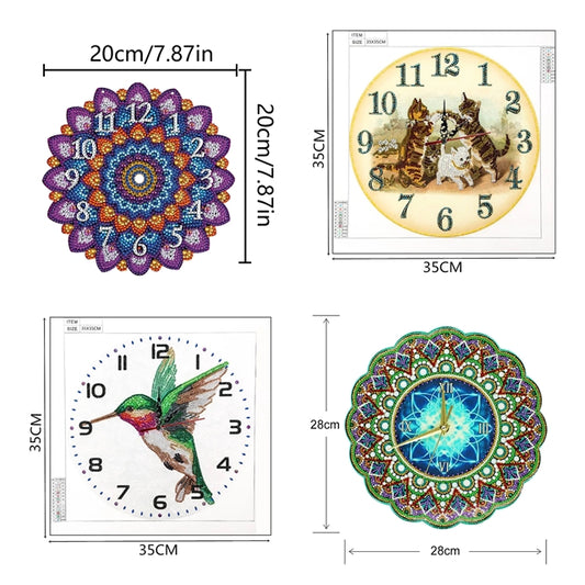 Diamond Painting Klok Mandala – Unieke Wandklok met Kristallen Steentjes