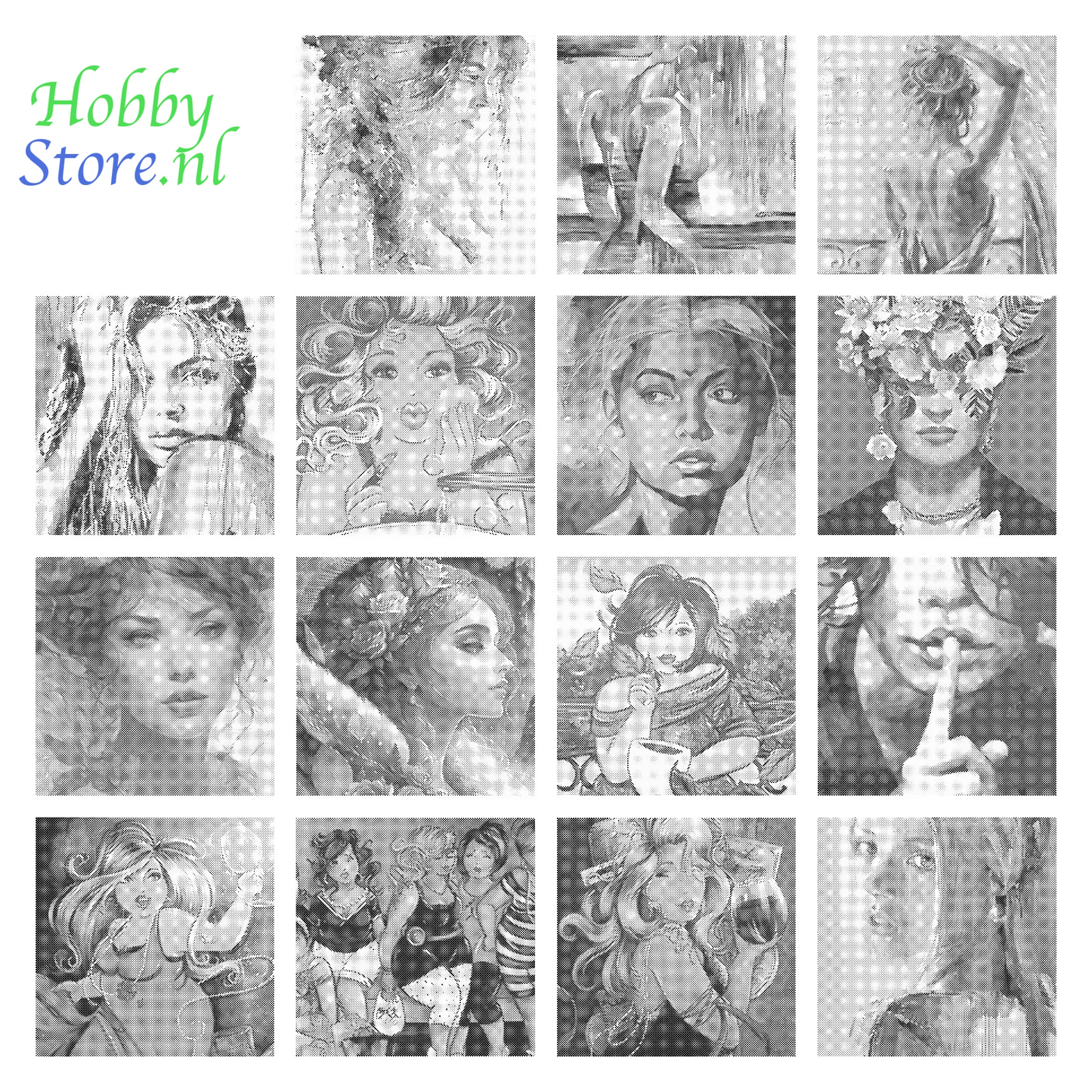 DOT Painting - Dikke Dames en Vrouwelijke Portretten