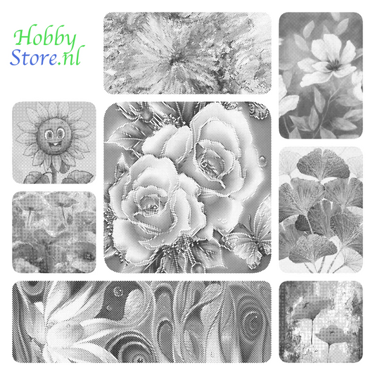 DOT Painting - Bloemen - stippelschilderij