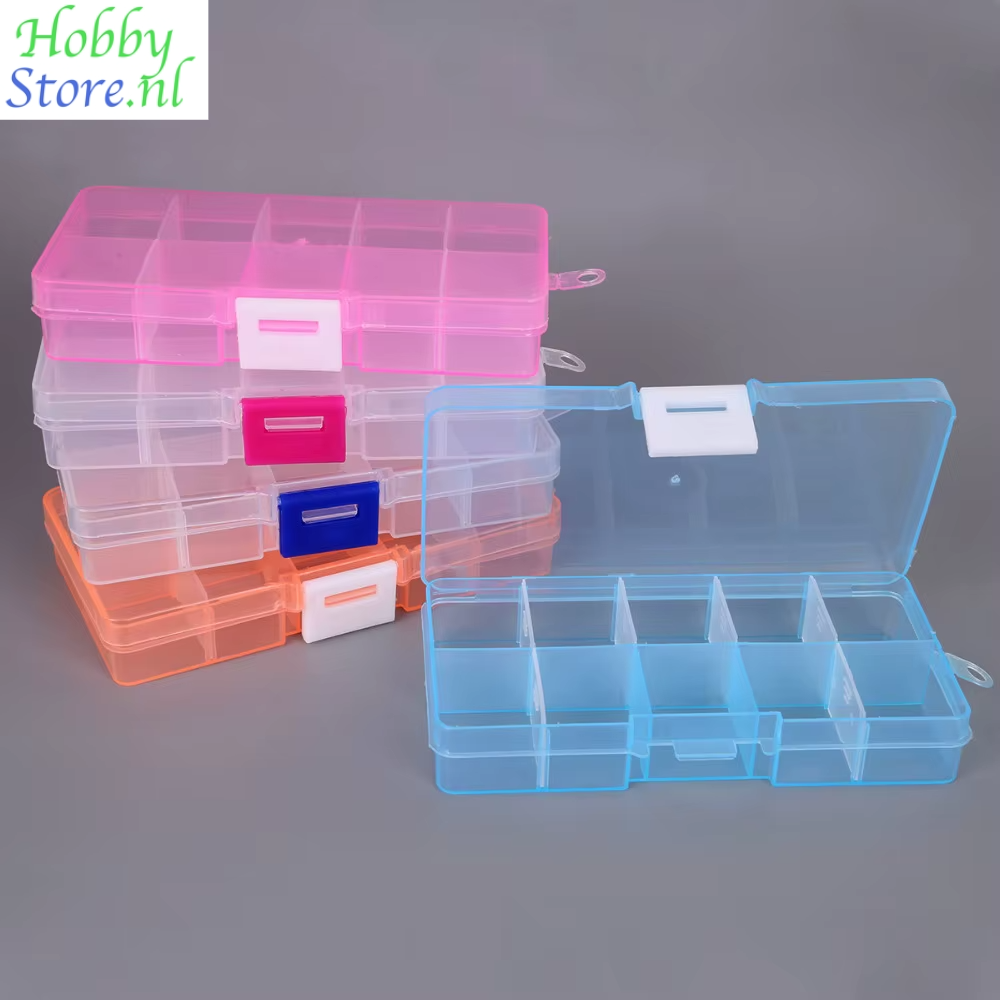 Diamond Painting Sorteer bakje transparant verstelbare opbergbox met 10 vakken