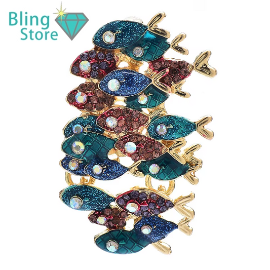 Broche Dieren | Schitterende Emaille Vissen Broche voor Dames en Heren