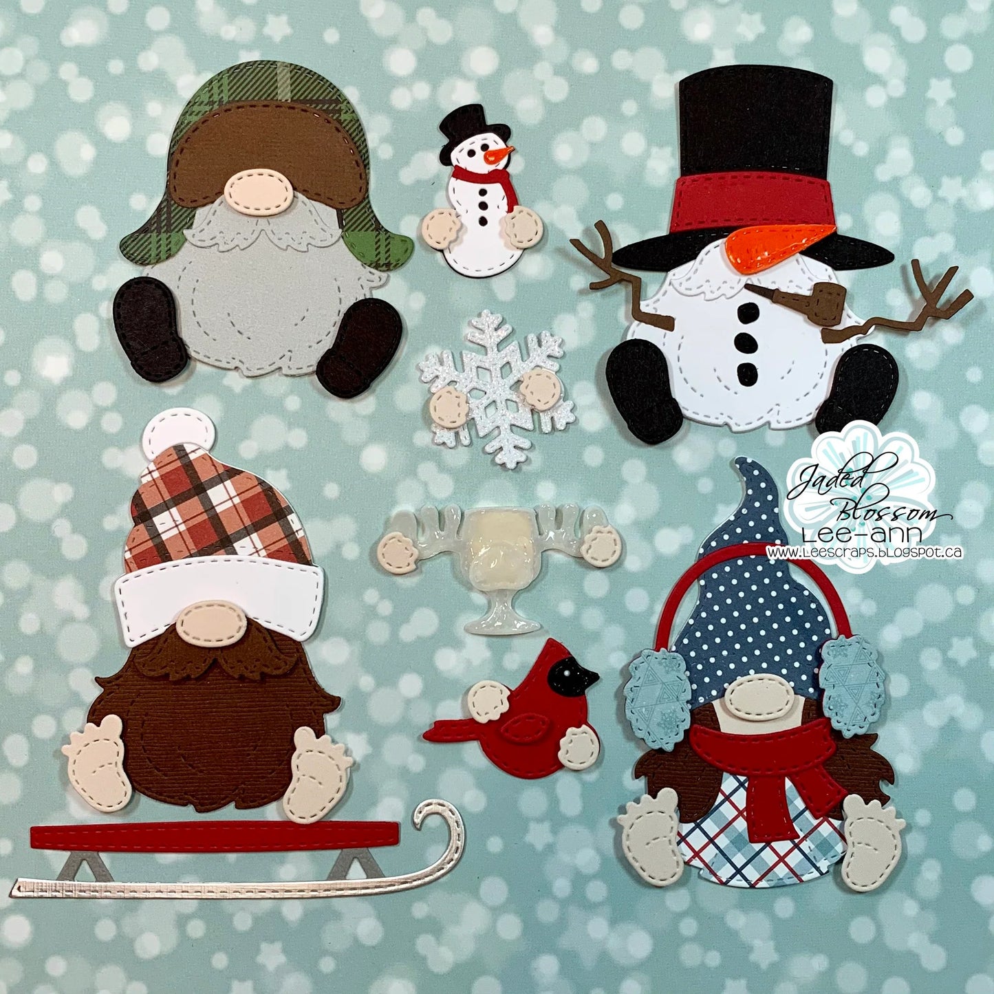 JB Collections Gnome add on snijmallen set voor creatieve kaarten en tafereeltjes - Winter