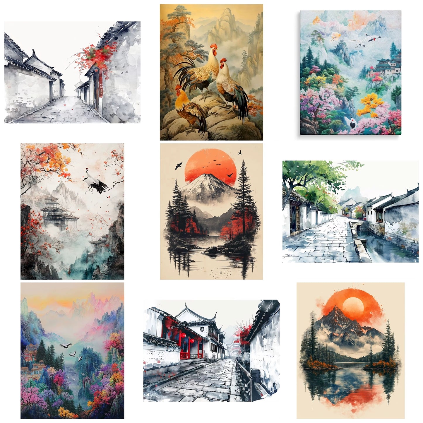 Schilderen op nummer - Diverse landschappen (keuze uit 15 afbeeldingen)