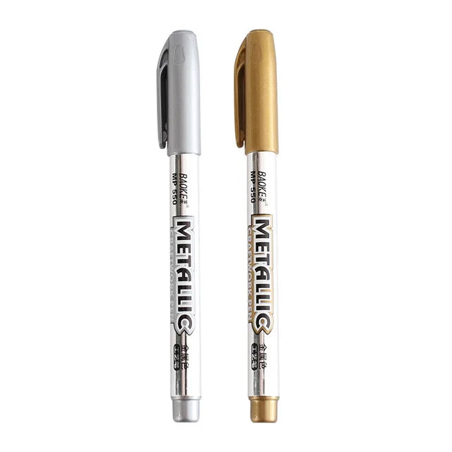 Stiften set waterbestendige metallic permanente markeerstiften voor kunst & decor