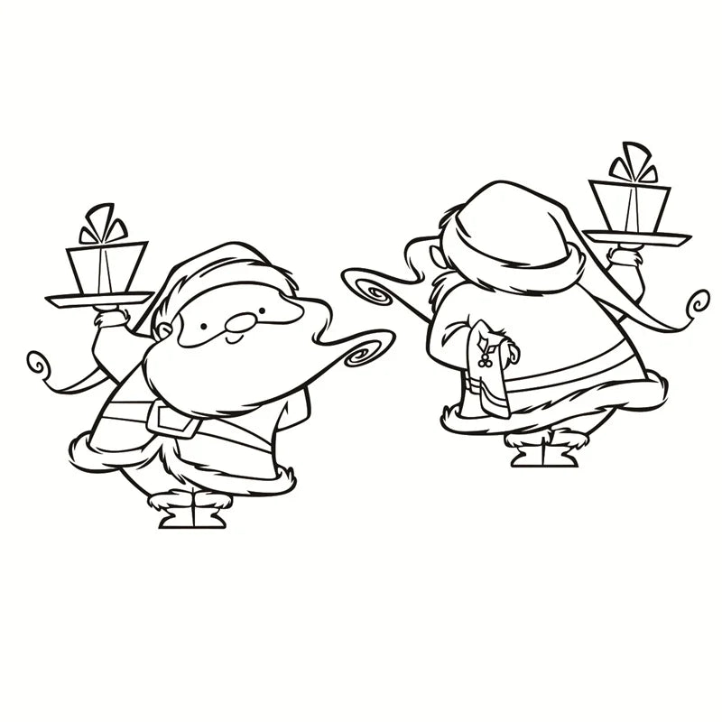 Stempel Kerstman patroon voor scrapbooking en embossing