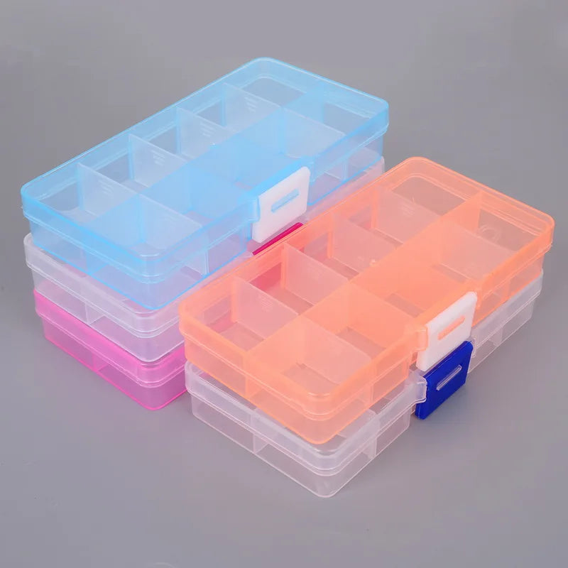 Diamond Painting Sorteer bakje transparant verstelbare opbergbox met 10 vakken