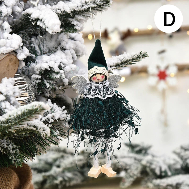 Kerst pop elf engel decoratie voor feestelijke huisversiering