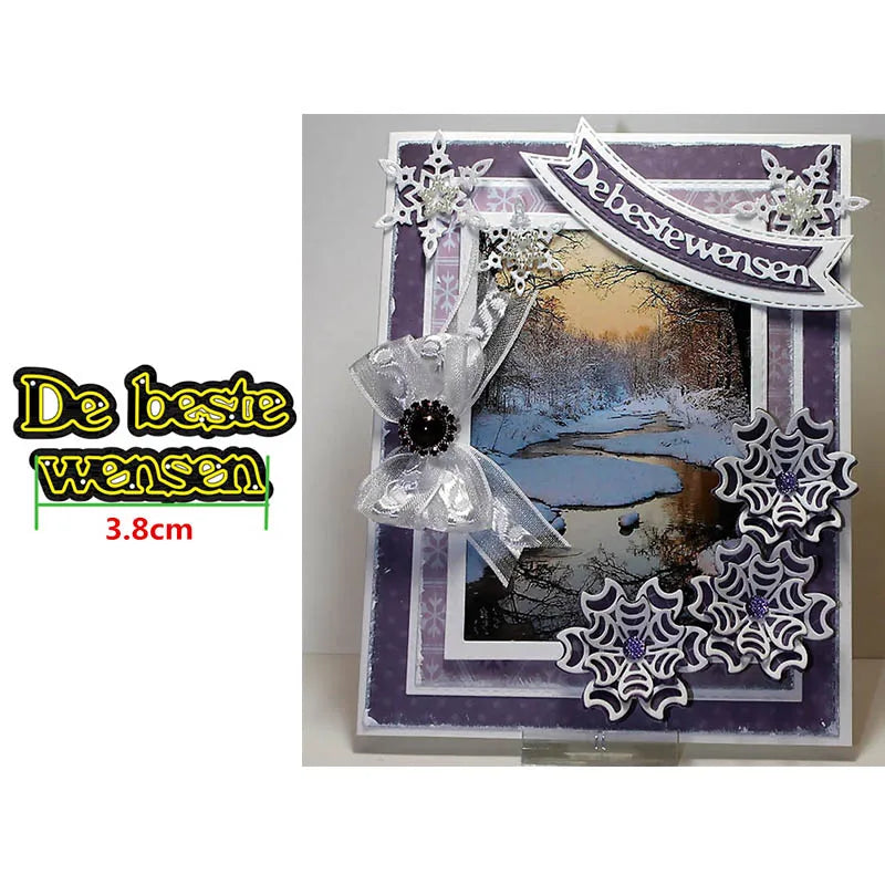 Snijmal Basis Nederlandse Teksten voor Kaarten en Scrapbooking - De beste wensen