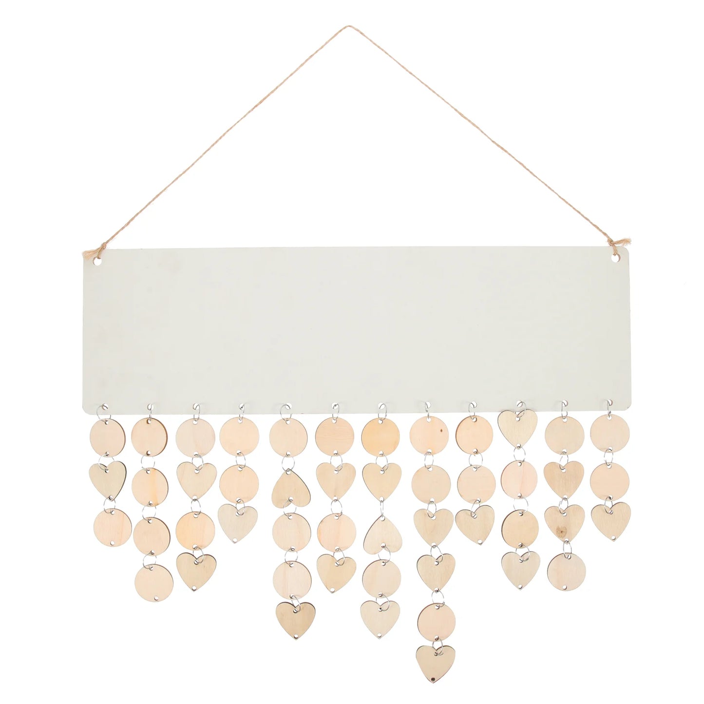 Houten figuur om zelf te schilderen/kleuren – Familie verjaardagskalender met houten schijfjes