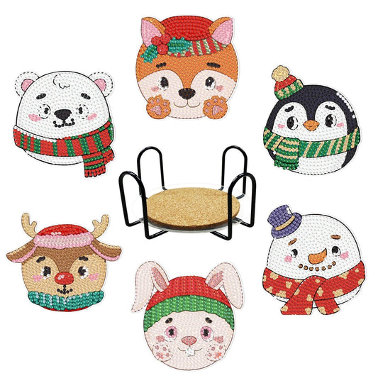 Diamond Painting Onderzetters Set met Houder – 6 Stuks - BD054