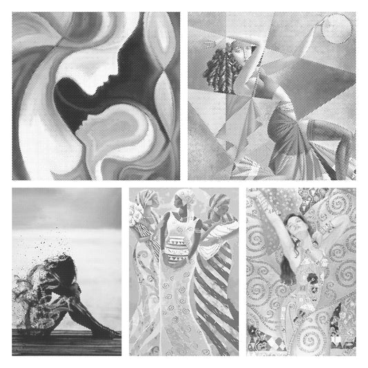 DOT Painting 30x40cm - Abstracte Stippelkunst in Één Kleur