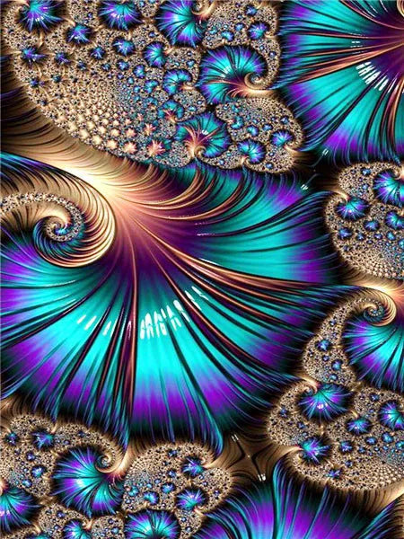 AB Diamond Painting op canvas Mandala Fairy Dust – Abstract Bloem Design