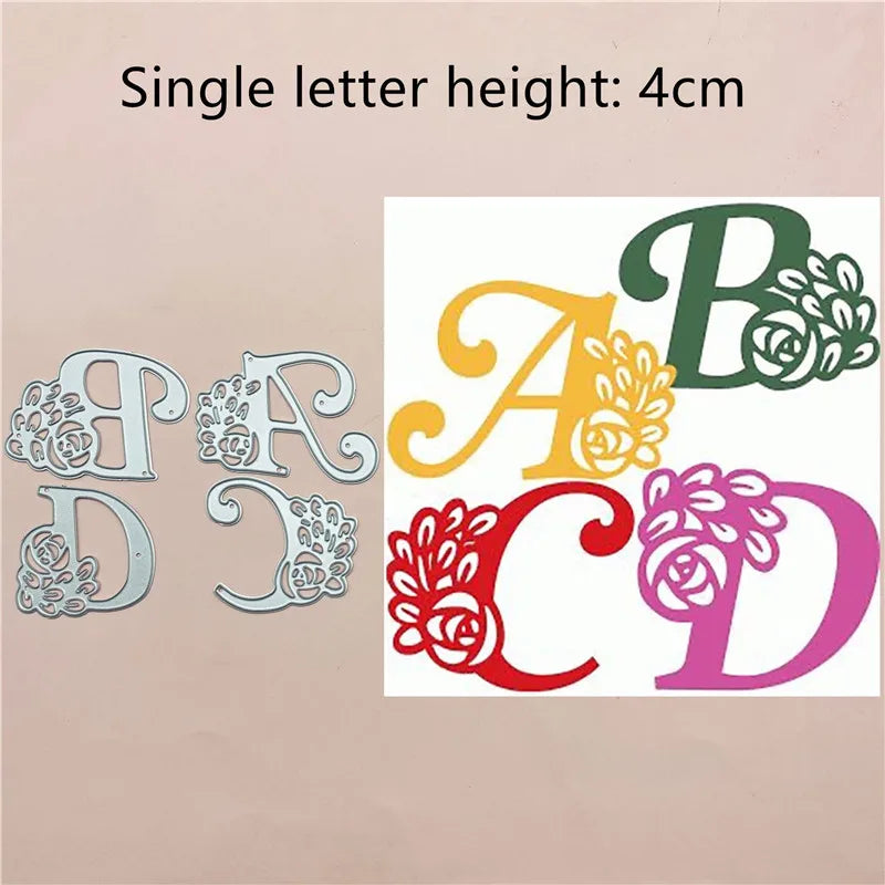 Metalen snijmal Bloem Letter voor scrapbooking en kaarten