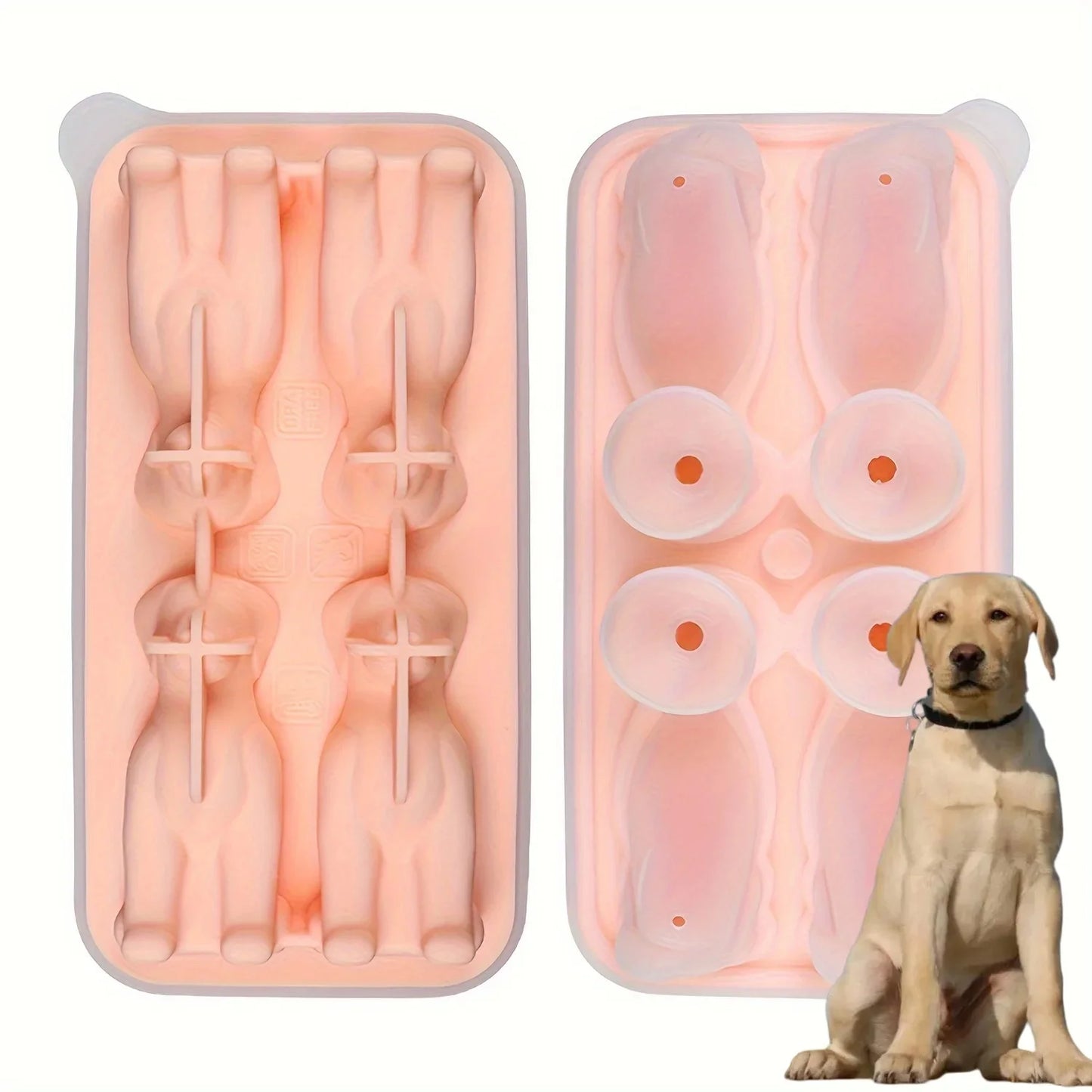 IJsblokjes vorm hond – siliconen mal voor chocolade en ijs