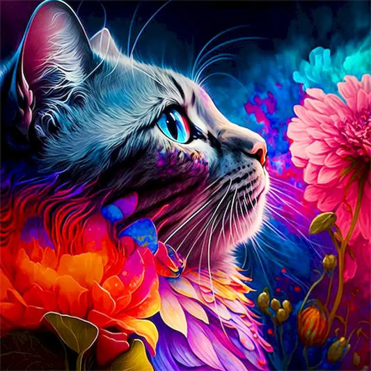 Diamond Painting Dieren Volledige Ronde Steentjes 30x40cm - Kat 5