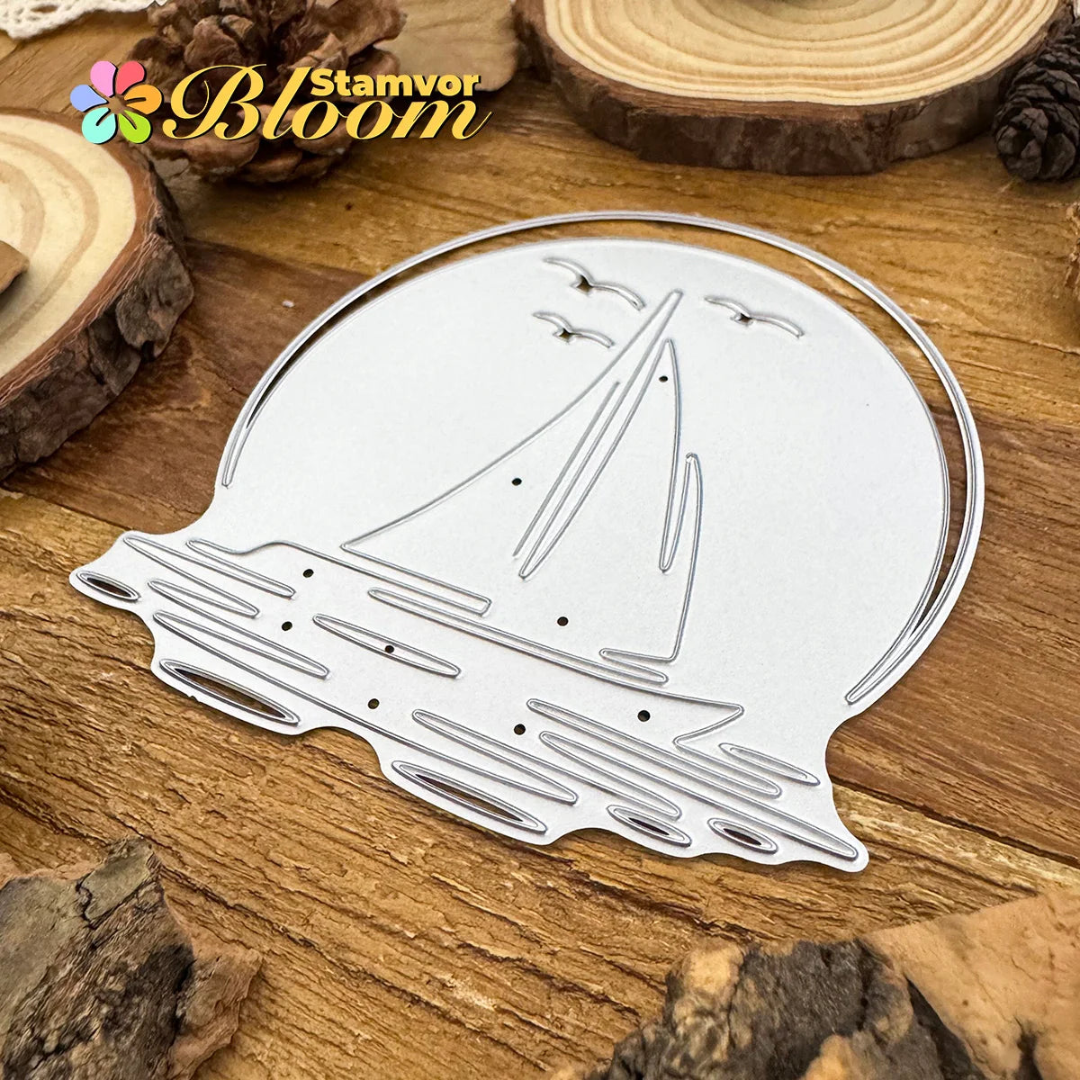 Snijmal Zonsondergang Zee met Zeilboot en Meeuwen