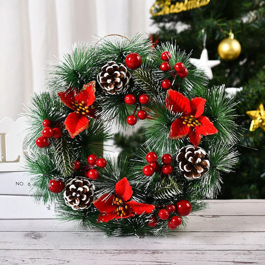 Kerst krans 30CM decoratie voor deur, raam en feestelijke versiering - Style 6