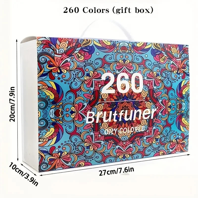 Potloden set 260 kleuren professioneel oliebasis tekenpotloden