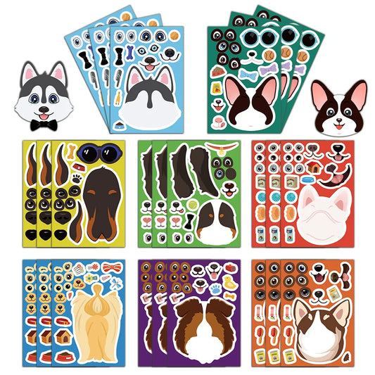 Sticker pret voor kinderen – Honden aankleed stickerset