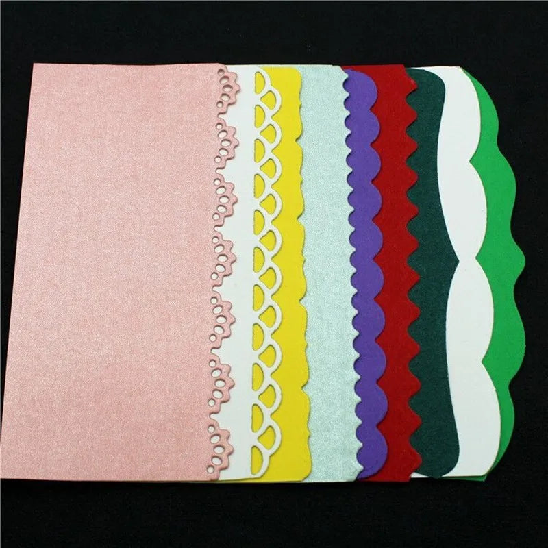 Metalen snijmal Kleurrijke Kanten Golf voor scrapbooking en kaarten