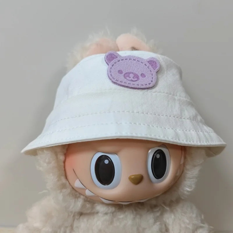 Kleding voor Labubu poppen – Schattig bucket hoedje 15/17 cm accessoire