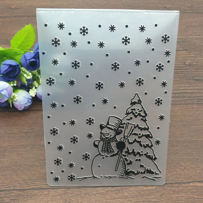 Embossing folder kerst sjabloon voor kaarten, scrapbooking en decoratie