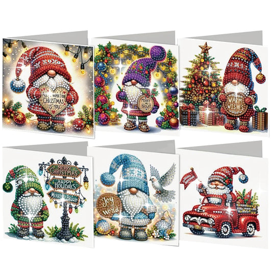 Diamond Painting Kerstkaarten set – 6 stuks creatieve kerstkaarten maken - HK025