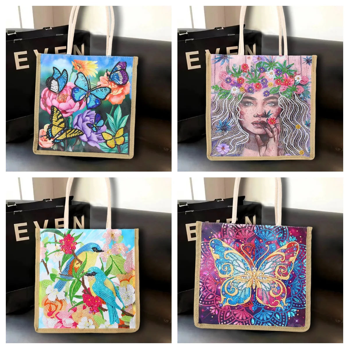Diamond Painting Tas Vlinder Design Shopper voor Dames