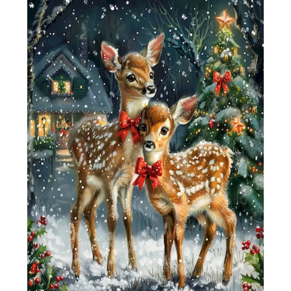 Schilderen op nummer Kerst Dieren met Acrylverf en Lijst (optioneel) - 9962062