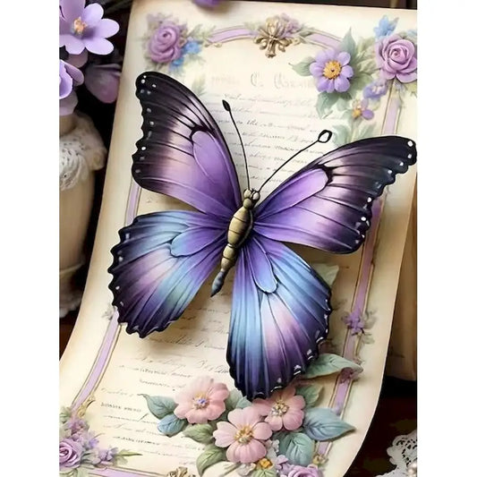 Diamond Painting Dieren - Vlinder - rond of vierkant | Kleurrijk Ontwerp - DZDP84063