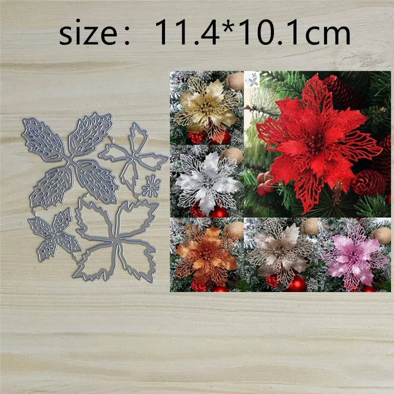 Snijmal 3D Rode Bloem Metaal Stencil voor Scrapbooking en Kaartdecoratie