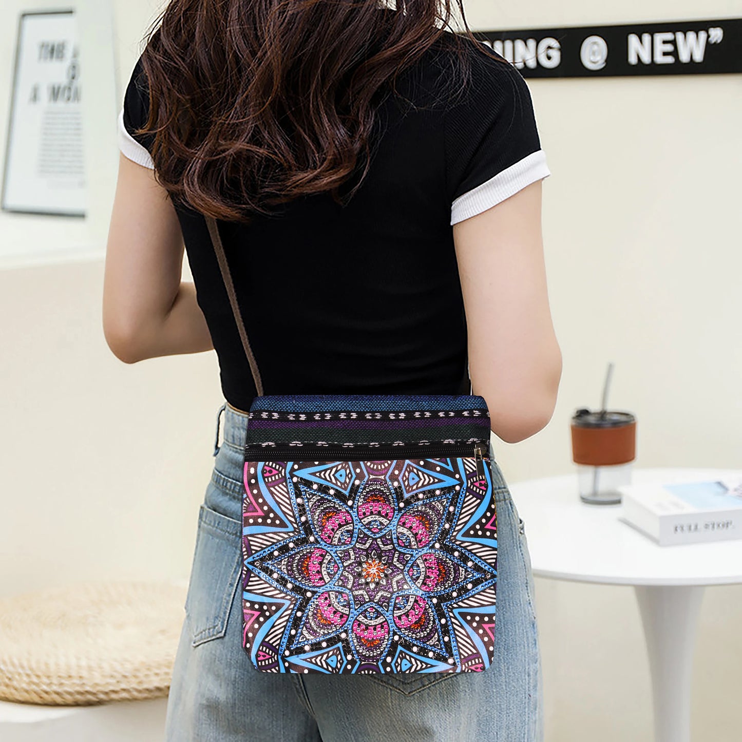 Diamond Painting Tas Mandala Schoudertas met Rits en Hengsel