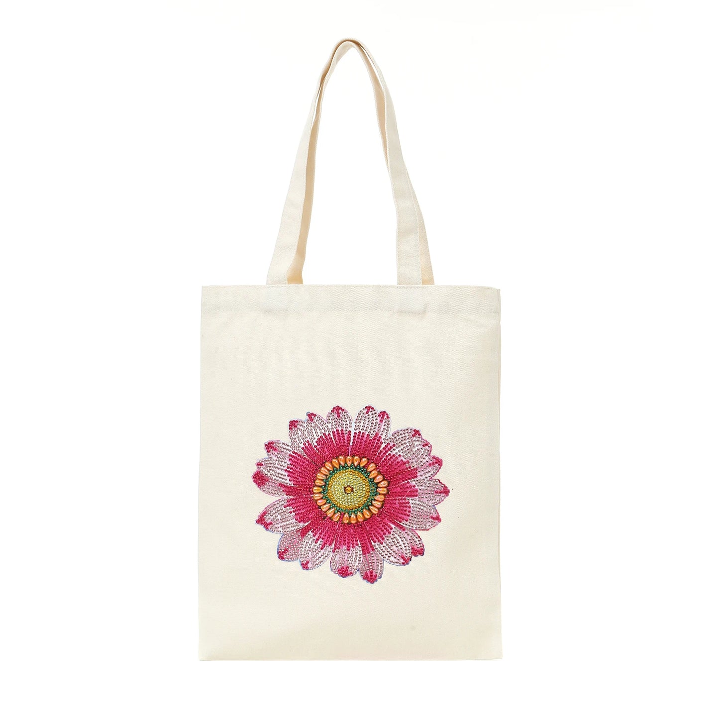 Diamond Painting Tas Bloemen Shopping Bag met Steentjes