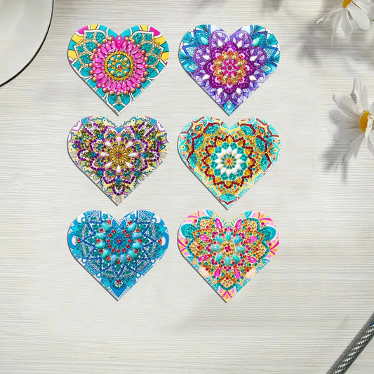 Diamond Painting Boekenlegger Hoekbladwijzers Bloemen Set 6 Stuks