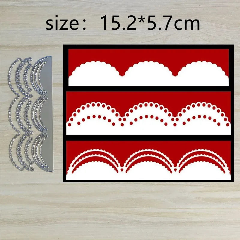 Metalen snijmal golvende kanten rand voor kaarten en albums