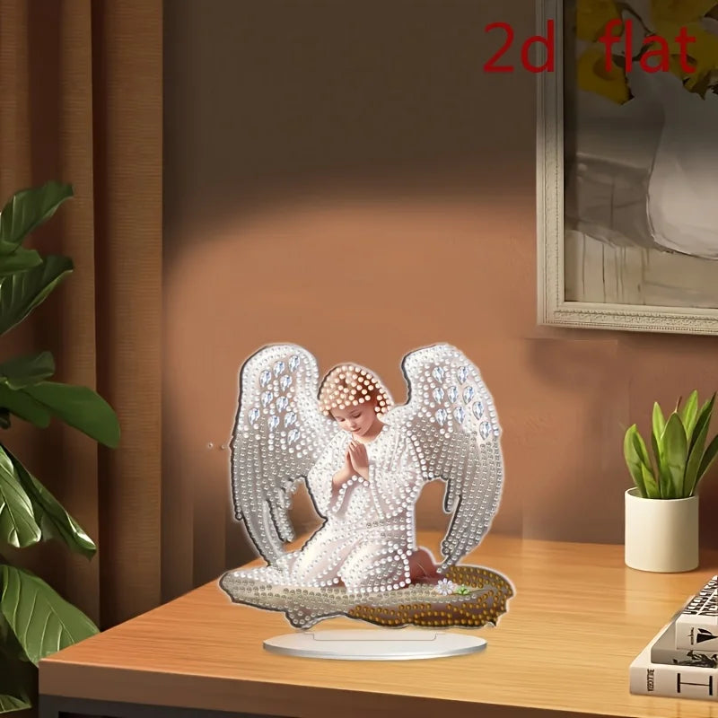 Diamond Painting Tafelornament Engel met Onregelmatige Steentjes